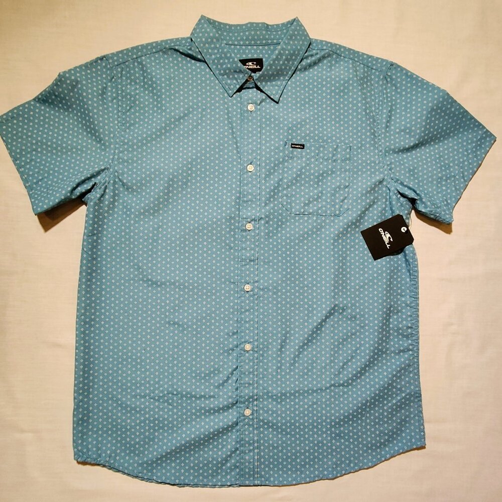 O'Neill‎ Men's XL Button Down Short Sleeve Shirt NWT